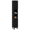 Cabinet de salle de bain avec porte Chêne noir 30 x 30 x 190 cm 628892628892