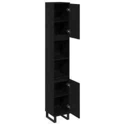 Cabinet de salle de bain avec porte Chêne noir 30 x 30 x 190 cm 628892628892