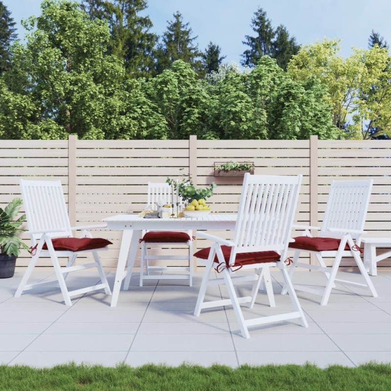 Coussins de chaise lot de 4 rouge bordeaux 40x40x7 cm 628893628893