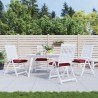 Coussins de chaise lot de 4 rouge bordeaux 40x40x7 cm 628893628893