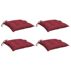 Coussins de chaise lot de 4 rouge bordeaux 40x40x7 cm 628893628893