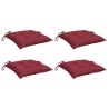 Coussins de chaise lot de 4 rouge bordeaux 40x40x7 cm 628893628893