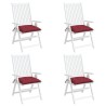Coussins de chaise lot de 4 rouge bordeaux 40x40x7 cm 628893628893