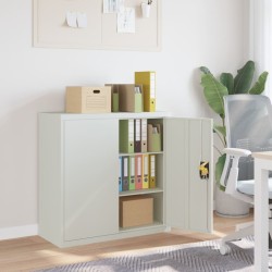 Armoire de bureau avec 2 portes Gris 90 cm Acier 628896628896