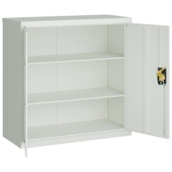 Armoire de bureau avec 2 portes Gris 90 cm Acier 628896628896