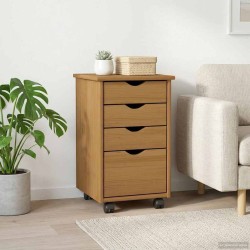 Cabinet roulant MOSS Brun Miel 34 x 39 x 56 cm Pin massif 628901628901