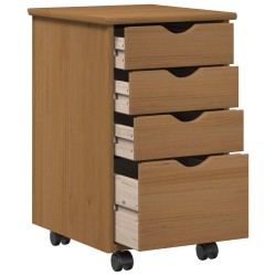 Cabinet roulant MOSS Brun Miel 34 x 39 x 56 cm Pin massif 628901628901