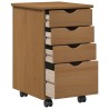 Cabinet roulant MOSS Brun Miel 34 x 39 x 56 cm Pin massif 628901628901