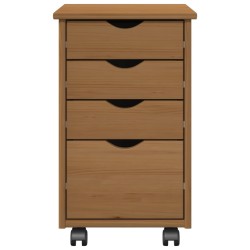 Cabinet roulant MOSS Brun Miel 34 x 39 x 56 cm Pin massif 628901628901