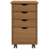 Cabinet roulant MOSS Brun Miel 34 x 39 x 56 cm Pin massif 628901628901
