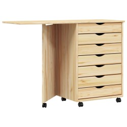 Cabinet roulant avec bureau avec roue MOSS Vernis transparent 628902628902