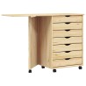 Cabinet roulant avec bureau avec roue MOSS Vernis transparent 628902628902