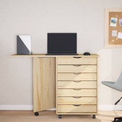 Cabinet roulant avec bureau avec roue MOSS Vernis transparent 628902628902