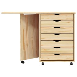 Cabinet roulant avec bureau avec roue MOSS Vernis transparent 628902628902