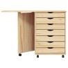 Cabinet roulant avec bureau avec roue MOSS Vernis transparent 628902628902