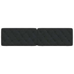 Coussin de tête de lit noir 200 cm velours 628904628904