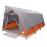 Tente tunnel Gris et orange 10 personnes Polyester et Acier 628905628905