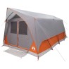 Tente tunnel Gris et orange 10 personnes Polyester et Acier 628905628905