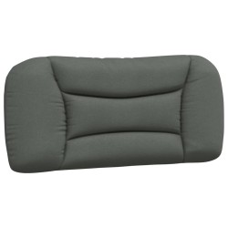 Coussin de tête de lit Hvar gris foncé 90 cm tissu 628906628906