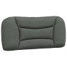 Coussin de tête de lit Hvar gris foncé 90 cm tissu 628906628906
