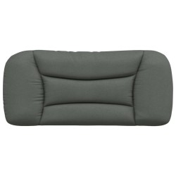 Coussin de tête de lit Hvar gris foncé 90 cm tissu 628906628906