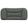 Coussin de tête de lit Hvar gris foncé 90 cm tissu 628906628906