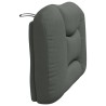 Coussin de tête de lit Hvar gris foncé 90 cm tissu 628906628906