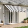 Auvent rétractable manuel Anthracite et blanc 300 cm 628911628911