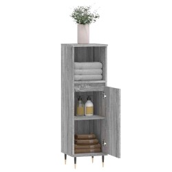 Armoire salle de bain sonoma gris 30x30x100 cm 628915628915