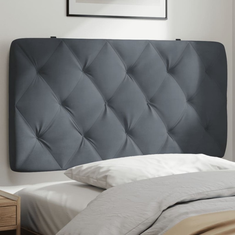 Coussin de tête de lit gris foncé 100 cm velours 628918628918