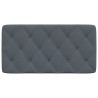 Coussin de tête de lit gris foncé 100 cm velours 628918628918