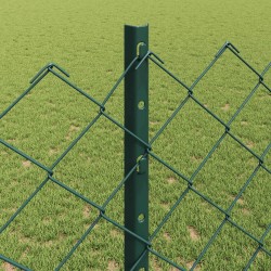 Clôture grillagée avec poteau 25 x 1,2 m Acier recouvert de PVC 628919628919