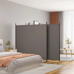 Cloison de séparation 4 panneaux Anthracite 698x180 cm Tissu 628920628920