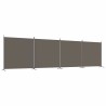 Cloison de séparation 4 panneaux Anthracite 698x180 cm Tissu 628920628920