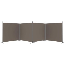 Cloison de séparation 4 panneaux Anthracite 698x180 cm Tissu 628920628920