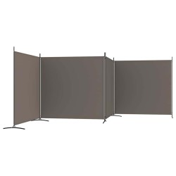 Cloison de séparation 4 panneaux Anthracite 698x180 cm Tissu 628920628920