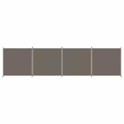 Cloison de séparation 4 panneaux Anthracite 698x180 cm Tissu 628920628920