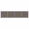 Cloison de séparation 4 panneaux Anthracite 698x180 cm Tissu 628920628920