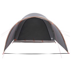 Tente tunnel avec toit Gris et orange 370 x 275 x 210 cm 628927628927