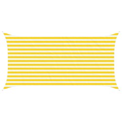 Voile d'ombre Jaune et blanc 4 x 2 m 100 % polyester Oxford 628931628931