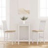 Tabourets de bar avec coussins (lot de 2) en bois massif blanc et caoutchouc 628936628936