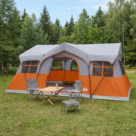 Tente familiale avec toit Gris et orange 487 x 340 x 216 cm 628937628937