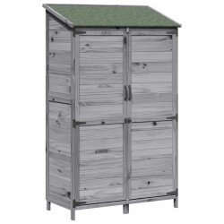 Abri de jardin Gris 106,5 x 56 x 176 cm Bois de Sapin Massif 628940628940