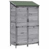 Abri de jardin Gris 106,5 x 56 x 176 cm Bois de Sapin Massif 628940628940
