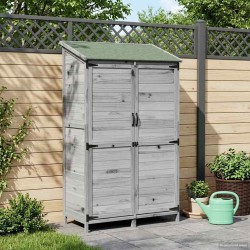 Abri de jardin Gris 106,5 x 56 x 176 cm Bois de Sapin Massif 628940628940