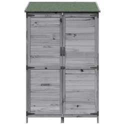 Abri de jardin Gris 106,5 x 56 x 176 cm Bois de Sapin Massif 628940628940