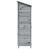 Abri de jardin Gris 106,5 x 56 x 176 cm Bois de Sapin Massif 628940628940