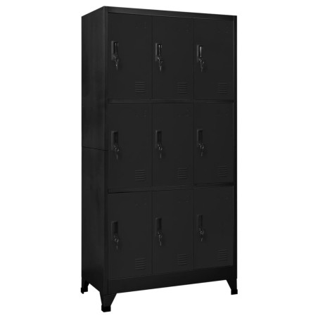 Armoire à casiers Noir 90x45x180 cm Acier 628945628945