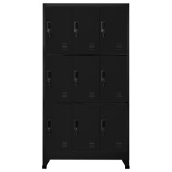 Armoire à casiers Noir 90x45x180 cm Acier 628945628945