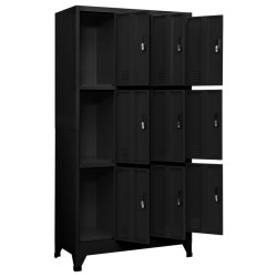 Armoire à casiers Noir 90x45x180 cm Acier 628945628945